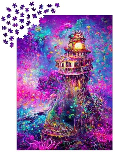 Enjoy Puzzle rompecabezas faro bajo el agua 1000 piezas colorido-3