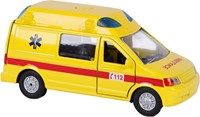 Kids GLOBE ambulancia coche de juguete die cast con luz y sonido 13cm-2