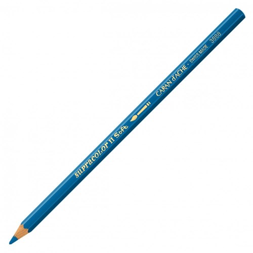 Caran d'Ache lápiz acuarelable azul cobalto - Supracolor lápiz de colores-2