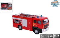 Kids GLOBE camión de bomberos juguete die cast luz sonido 13cm