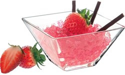 Bol de servir de vidrio cuadrado transparente 10cm - ideal para snacks