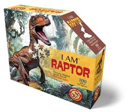MAD CAPP puzzle dinosaurio Raptor 100 piezas cartón