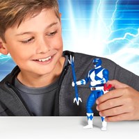 Figura de acción Mighty Morphin Power Rangers Auto-Morphin Blue Ranger 12 cm juguete-2