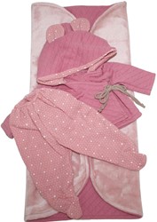 Conjunto de ropa Paola Reina Bebitos niña rosa/panal (45cm)