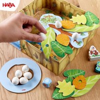 Haba juego de mesa Mamá Buitre - juego cooperativo infantil nido de madera-3