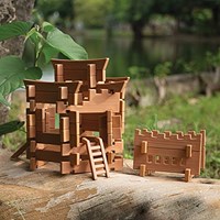 Guidecraft bloques de construcción juguete - Tabletop Notch Blocks Eastern set 87 piezas-3