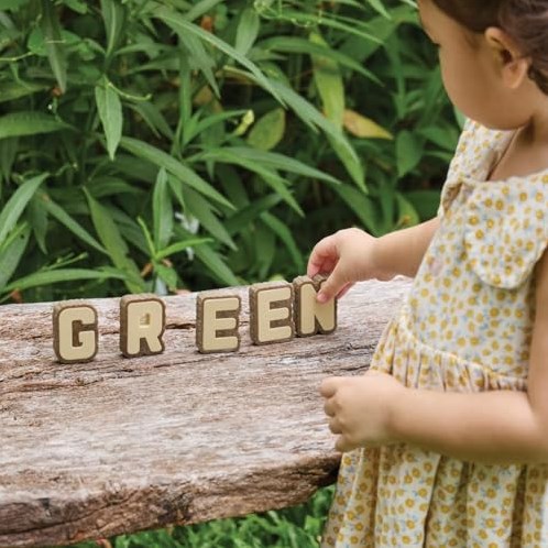 Guidecraft bloques de letras de madera - juguete educativo para niños-3