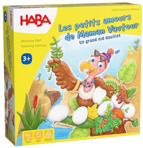 Haba juego de mesa Mamá Buitre - juego cooperativo infantil nido de madera