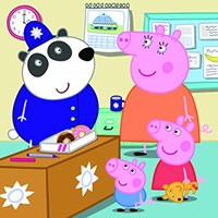 Dino Peppa Pig set de rompecabezas - 3 puzzles de cartón de 55 piezas-3