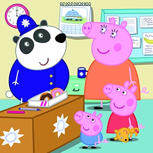Dino Peppa Pig set de rompecabezas - 3 puzzles de cartón de 55 piezas-3