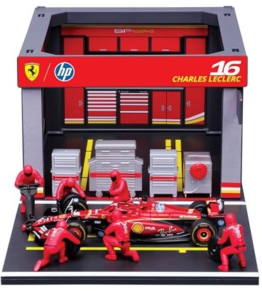 Bburago F1 Ferrari SF-24 2024 coche de carreras diorama Leclerc 1:43 juguete-3