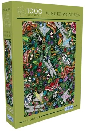 Gibsons puzzle Winged Wonders 1000 piezas insectos coloridos