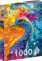 Enjoy Puzzle rompecabezas Marble Feathers 1000 piezas cartón colorido
