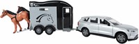 Kids GLOBE coche de juguete Volvo con remolque 28cm gris plástico-2