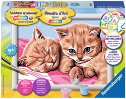 Ravensburger pintar por números amigos abrazables kit de pintura niños