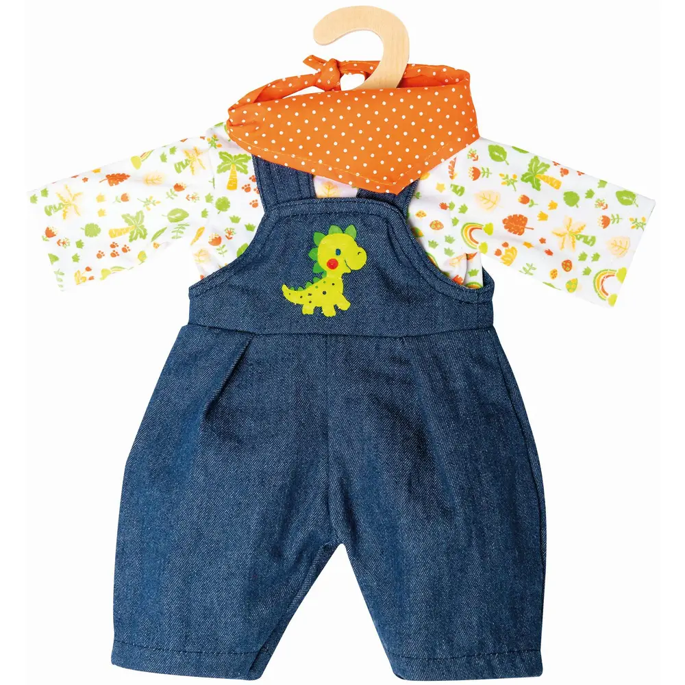 Heless ropa para muñecas peto Dino 3 piezas 35-45cm conjunto muñeca
