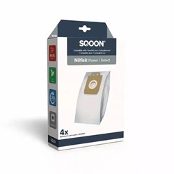 SQOON bolsa aspiradora Nilfisk Power Select - Alta Filtración 4 unidades