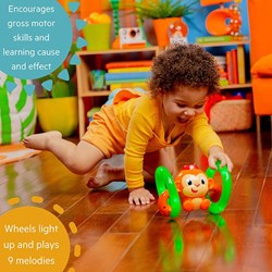 Bright Starts mono rodante juguete con luces y sonidos para bebés