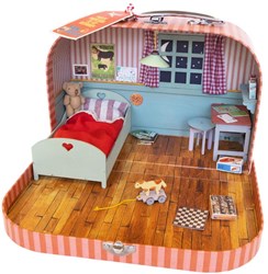 Het Muizenhuis maleta de juguete dormitorio - Sam y Julia - To Go