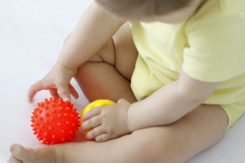 Mom's Care SENSORY TOYS Massage ball in bag - 1 piece - orange 8
