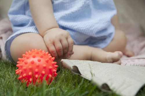 Mom's Care SENSORY TOYS Massage ball in bag - 1 pcs. - green 5