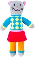 Global Affairs peluche gato Tess tejido 36 cm algodón rosa Comercio Justo
