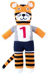 Global Affairs peluche tigre Bill tejido 36 cm algodón comercio justo