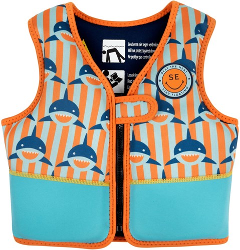 Swim Essentials chaleco de natación niño tiburón 2-3 años naranja-azul-2