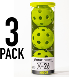 Franklin Indoor X-26 Pickleball - Lime Green - Pack of 3