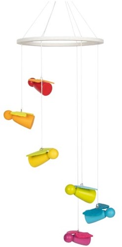 Goki móvil ángeles de madera decoración habitación bebé móvil