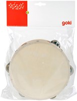 Goki pandereta instrumento musical con 5 cascabeles para niños-2