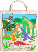 Goki bolsa de algodón dinosaurio - bolsa infantil XL para decorar-2