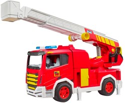 Bruder camión de bomberos juguete ROADMAX con escalera giratoria rojo