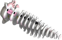 Eugy puzzle 3D unicornio - kit de modelismo de cartón para niños-3