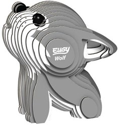 Eugy modelo 3D lobo kit creativo animal salvaje cartón 6+