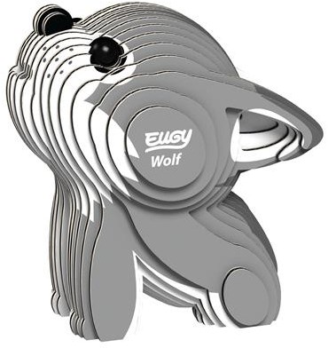 Eugy modelo 3D lobo kit creativo animal salvaje cartón 6+