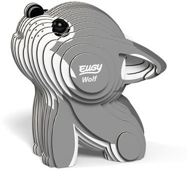 Eugy modelo 3D lobo kit creativo animal salvaje cartón 6+-3