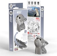 Eugy modelo 3D lobo kit creativo animal salvaje cartón 6+-2