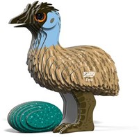 Eugy puzzle 3D - Emú - Kit creativo animal cartón marrón niños-3