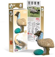 Eugy puzzle 3D - Emú - Kit creativo animal cartón marrón niños