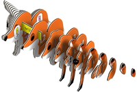 Eugy puzzle 3D - Zorro rojo kit de construcción animal de cartón 6+-3