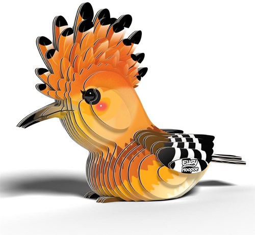 Eugy puzzle 3D pájaro Abubilla - juguete ecológico de cartón-2