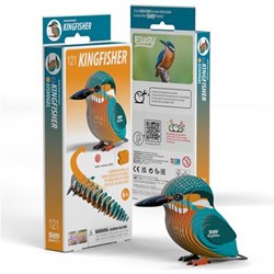 Eugy puzzle 3D martín pescador - kit creativo de cartón para niños