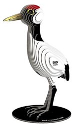 Eugy puzzle 3D grulla - kit ecológico de manualidades en cartón