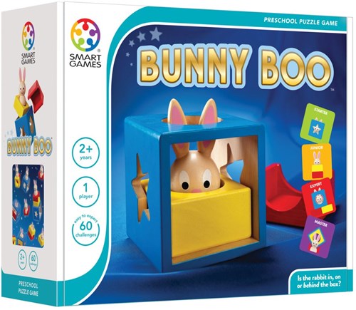 Smart Games juego de lógica de madera Bunny Boo - juguete educativo con 60 desafíos