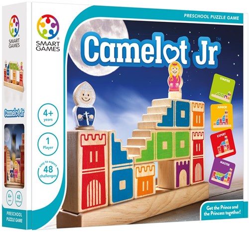 Smart Games juego de lógica de madera Camelot Jr - 48 desafíos - rompecabezas