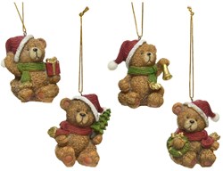Decoris adorno navideño oso polyresin decoración Navidad 6x4,7x4,4cm marrón