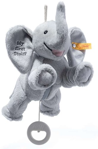 Steiff peluche caja de música elefante Ellie, gris claro - peluche 25 cm