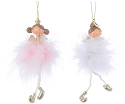 Decoris adorno navideño ángel polyresin decoración árbol 14cm