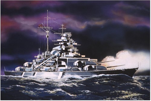Revell Bismarck barco maqueta 1:1200 set de construcción de plástico-3